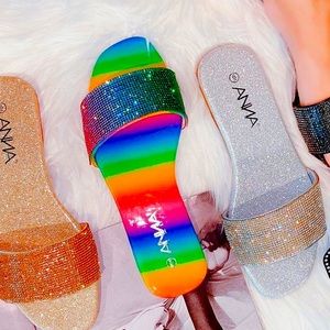 **3 for $25** Rhinestone sandals